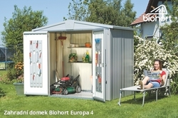 Biohort Zahradní domek EUROPA 4, šedý křemen metalíza .