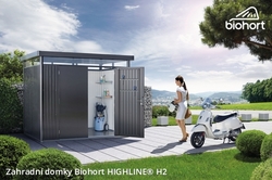 Biohort Zahradní domek HIGHLINE® H1, tmavě šedá metalíza .