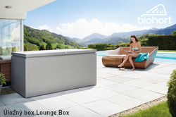 Biohort Úložný box LoungeBox® 160, stříbrná metalíza .