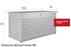Biohort Úložný box FreizeitBox 160HIGH, tmavě šedá metalíza .