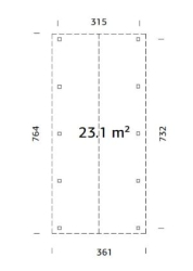 Přístřešek na auto Robert 23,1 m2 .