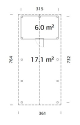 Přístřešek na auto Robert 23,1 m2 s úložným prostorem .