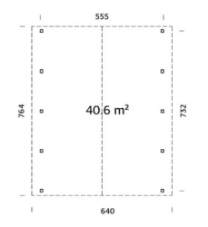 Přístřešek na auto Robert 40,6 m2 .