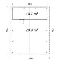 Přístřešek na auto Robert 40,6 m2 s úložným prostorem .