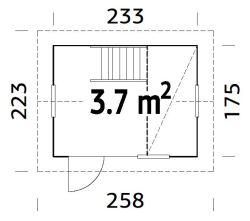 Dětský domek GRETE (233 x 175 cm) tl. 16mm