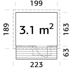 Dětský domek HARRY (199cm x 163cm) tl. 16mm