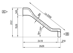 Skluzavka laminátová 3,2 m - modrá - nástup 1,5 m Skluzavka laminátová 3,2 m - modrá - nástup 1,5 m