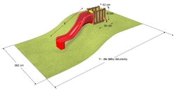 Svahová skluzavka - pro výšku svahu 1,2 m Svahová skluzavka - pro výšku svahu 1,2 m